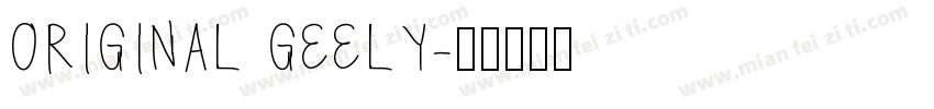 ORIGINAL GEELY字体转换